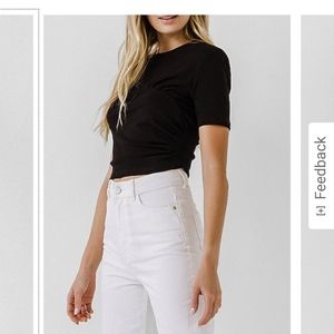 Endless Rose Short Sleeve Shirred Tee Express Marketplace